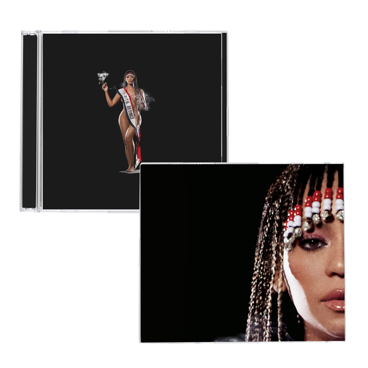 Beyoncé Cowboy Carter limited edition CD, jewel case shown with the black alternate cover card