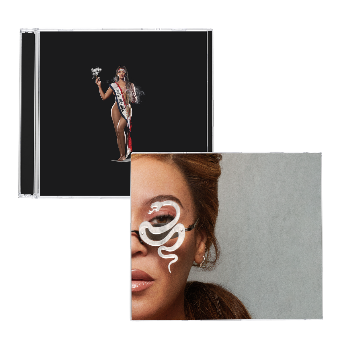 Beyoncé Cowboy Carter limited edition CD, jewel case shown with the white alternate cover card