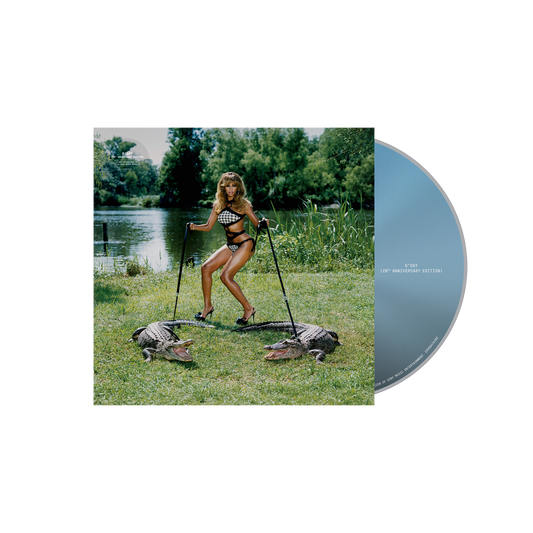 B'DAY 20th Anniversary Edition CD album shown with its light blue printed compact disc