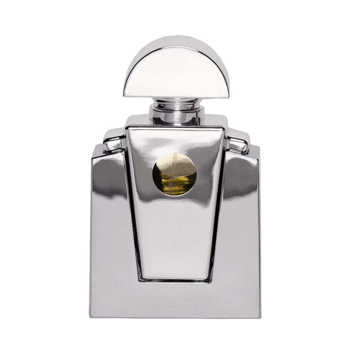 Beyoncé Cé Noir eau de parfum 50ml, polished chrome bottle with a domed cap, front view