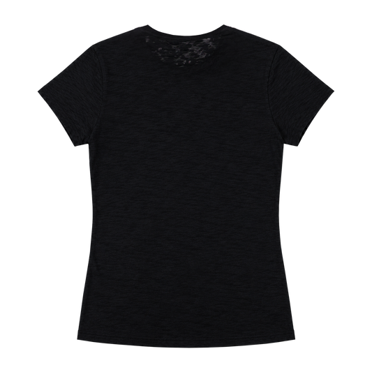 B'DAY Deluxe vintage t-shirt in black, plain back view of the fitted tee